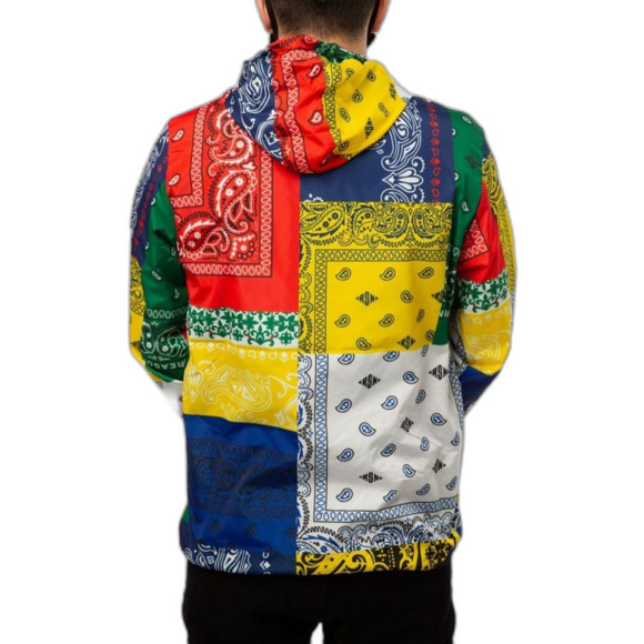Reason Other - Reason Bandana Print Anorak Jacket Men's Small Half Zip Pullover Multicolor S